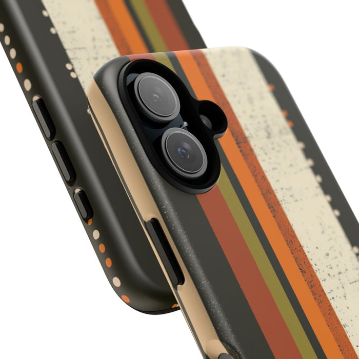 Retro Verticale Strepen en Stippenpatroon