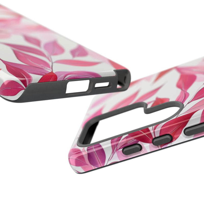 Roze en Rode Bladerenpatroon