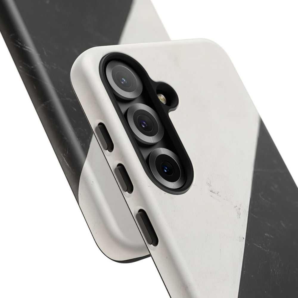 Zwart-Wit Driehoek Vlagontwerp