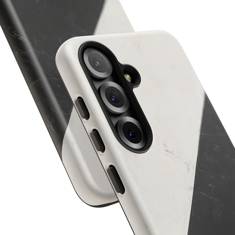 Zwart-Wit Driehoek Vlagontwerp