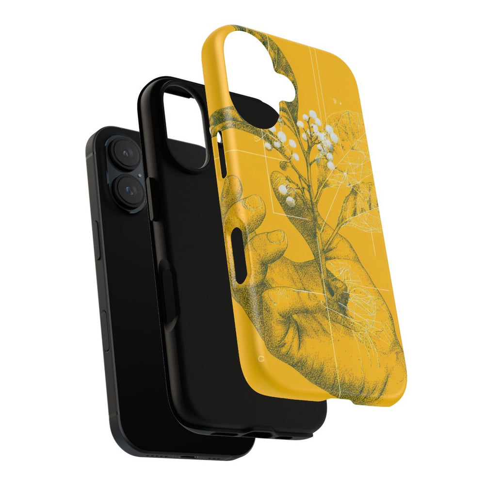 Hand met Botanische Bladeren en Bessen Illustratie