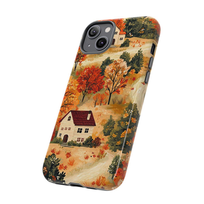 Herfstlandschap met Huizen