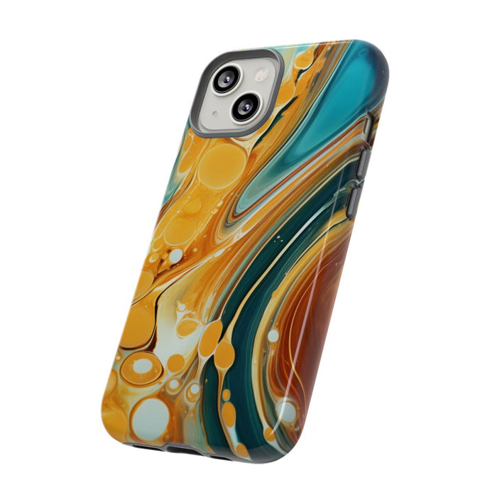 Turquoise en Honing Swirl Epoxy Patroon