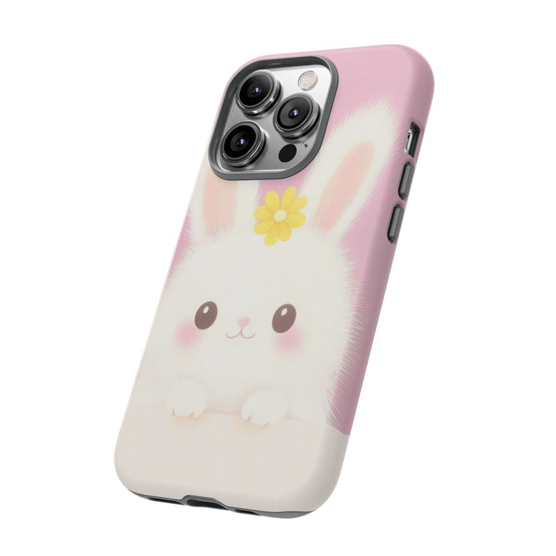 Schattig Wit Konijntje met Gele Bloem