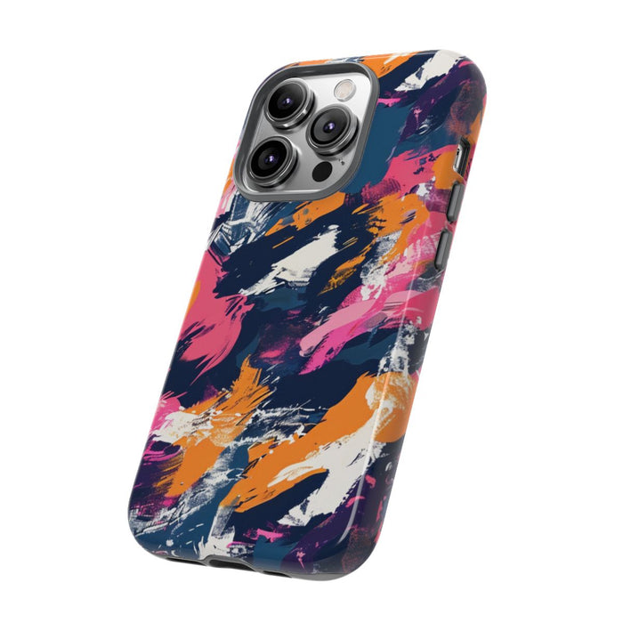 Kleurrijk Abstract Penseelstrepenpatroon