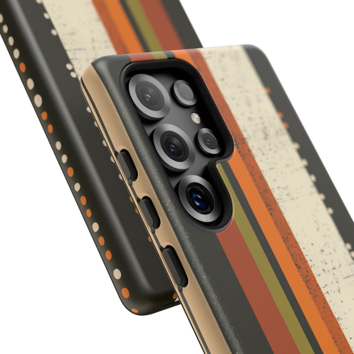 Retro Verticale Strepen en Stippenpatroon