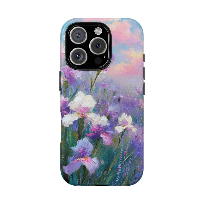 Pastelkleurige Irisbloemen Schildering
