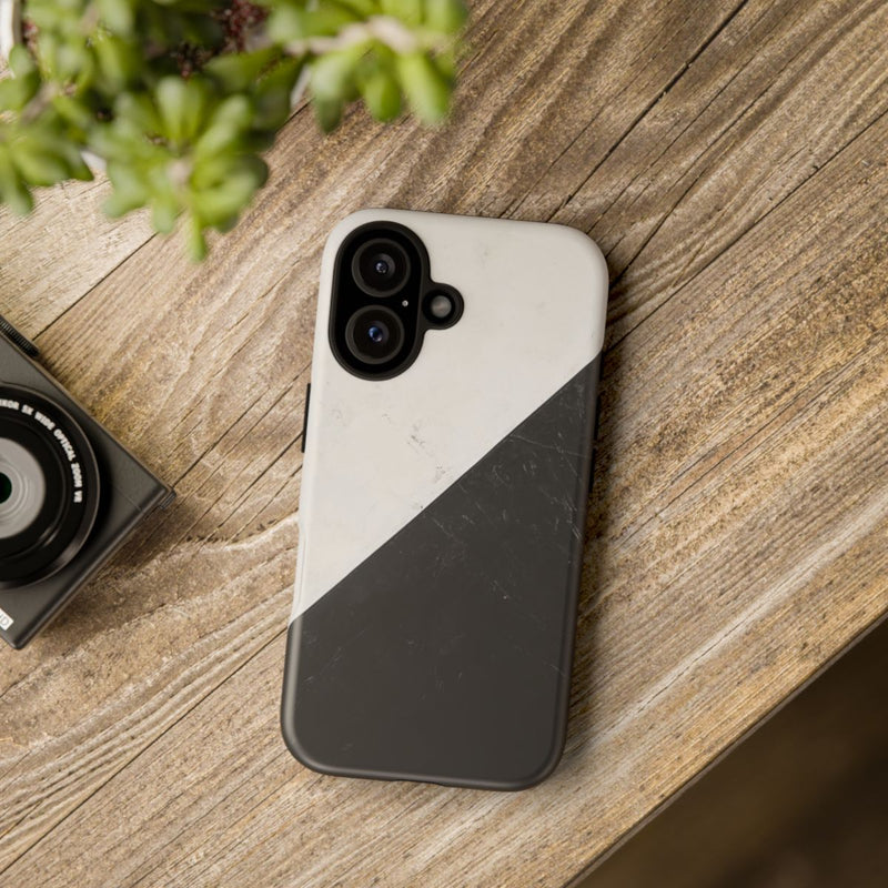 Zwart-Wit Driehoek Vlagontwerp