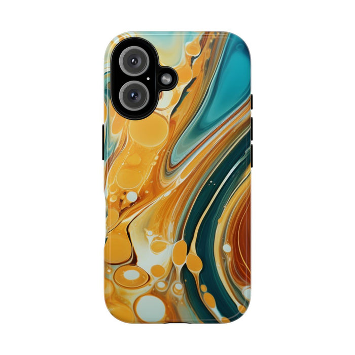 Turquoise en Honing Swirl Epoxy Patroon