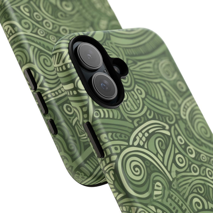 Abstract Groen Tribal Doodle Patroon