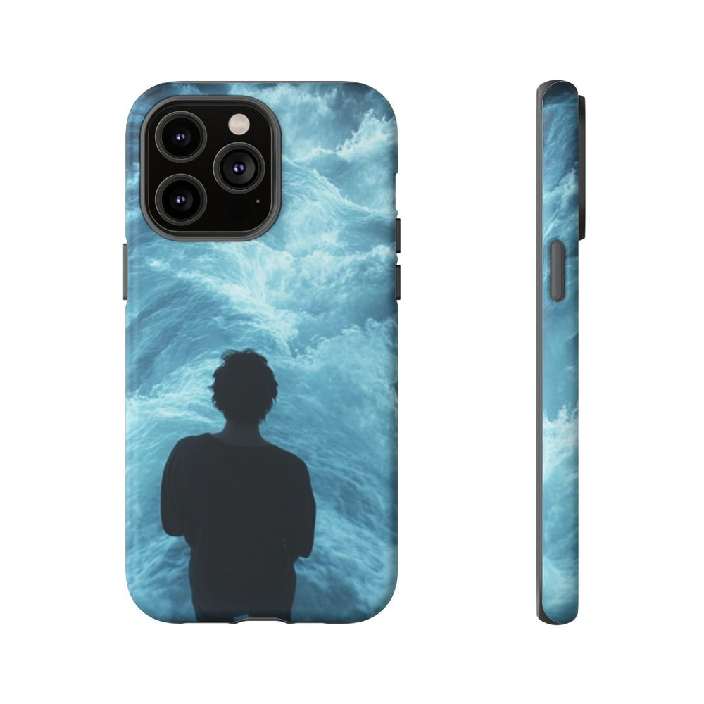 Persoon Tussen Blauwe Golven