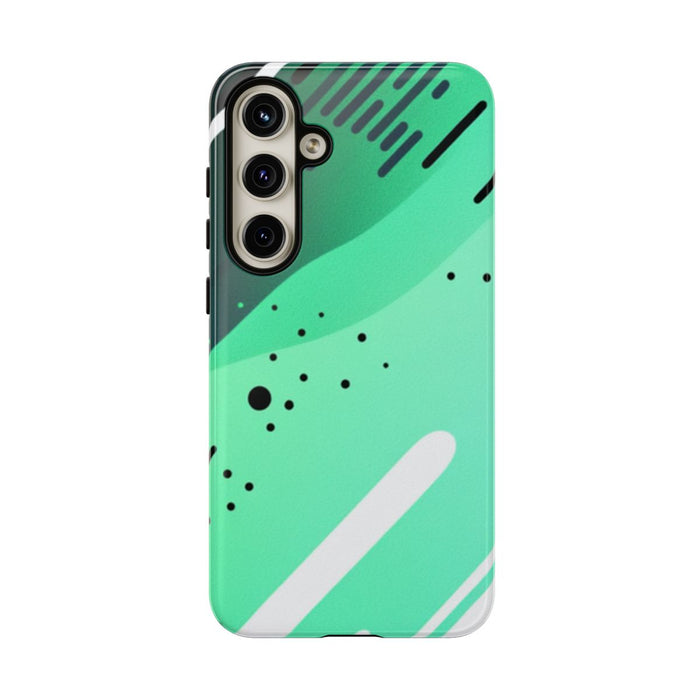 Geometrisch Groen-Zwart Abstract Patroon