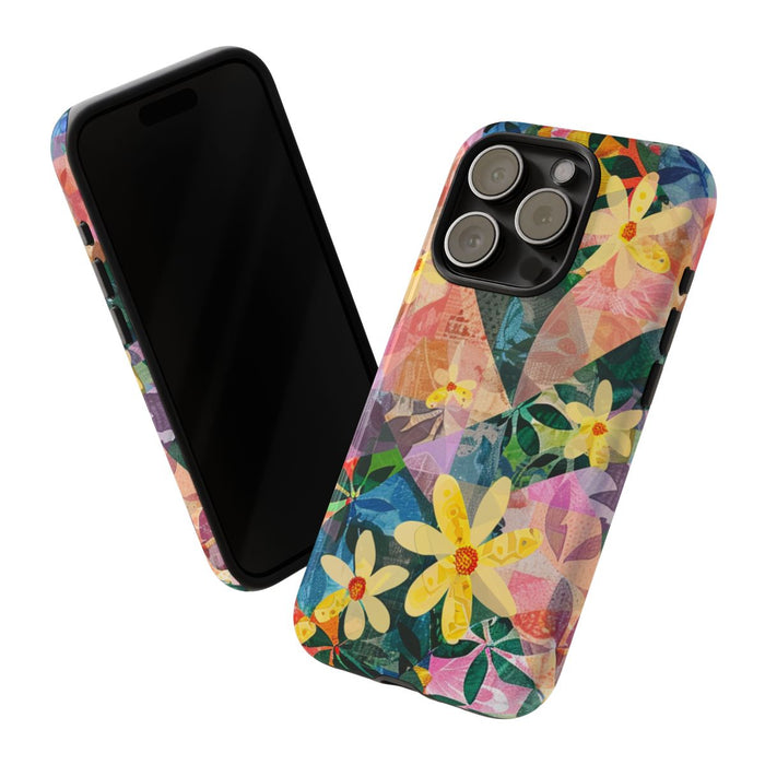 Abstract Bloemmotief met Geometrisch Patroon