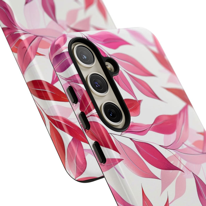 Roze en Rode Bladerenpatroon