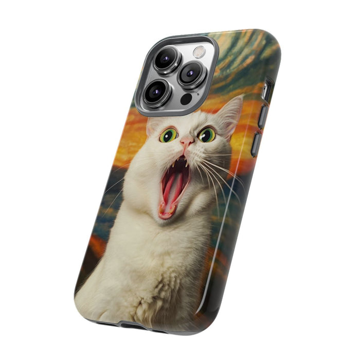 Verbaasde Witte Kat met Groene Ogen