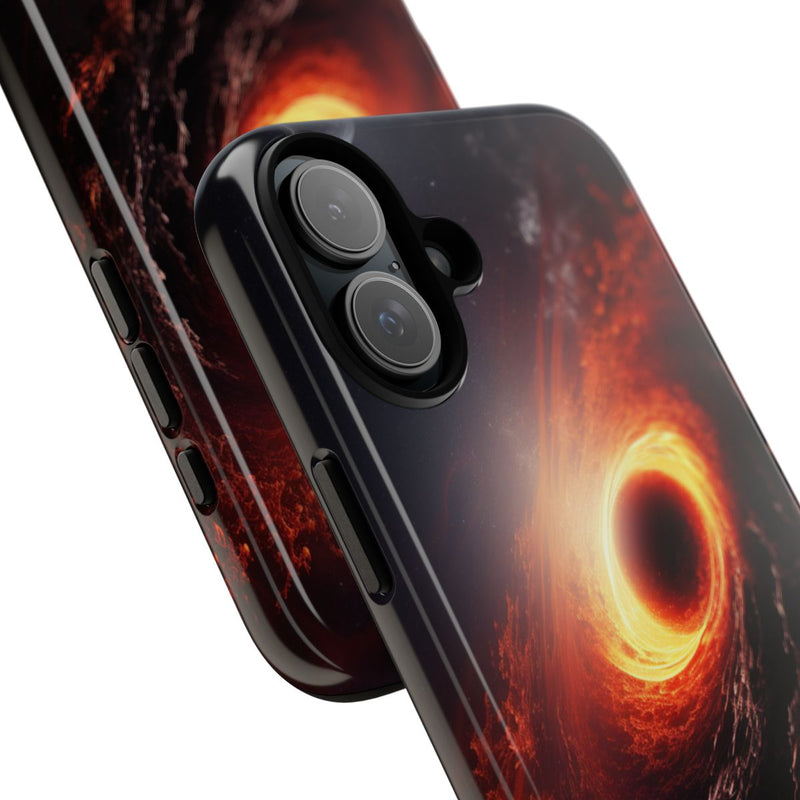 Vurige Zwarte Gat in de Ruimte