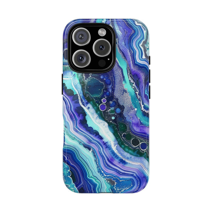 Blauw en Paars Geode-Wervelpatroon