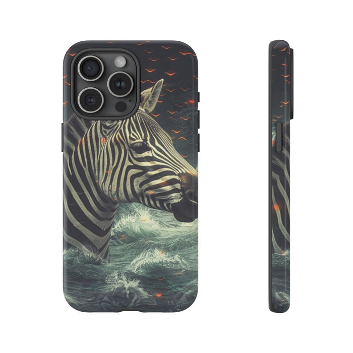 Zebra in Water met Gloeiende Vonken