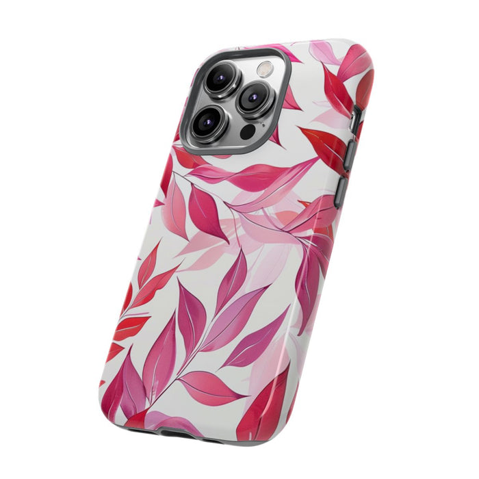 Roze en Rode Bladerenpatroon