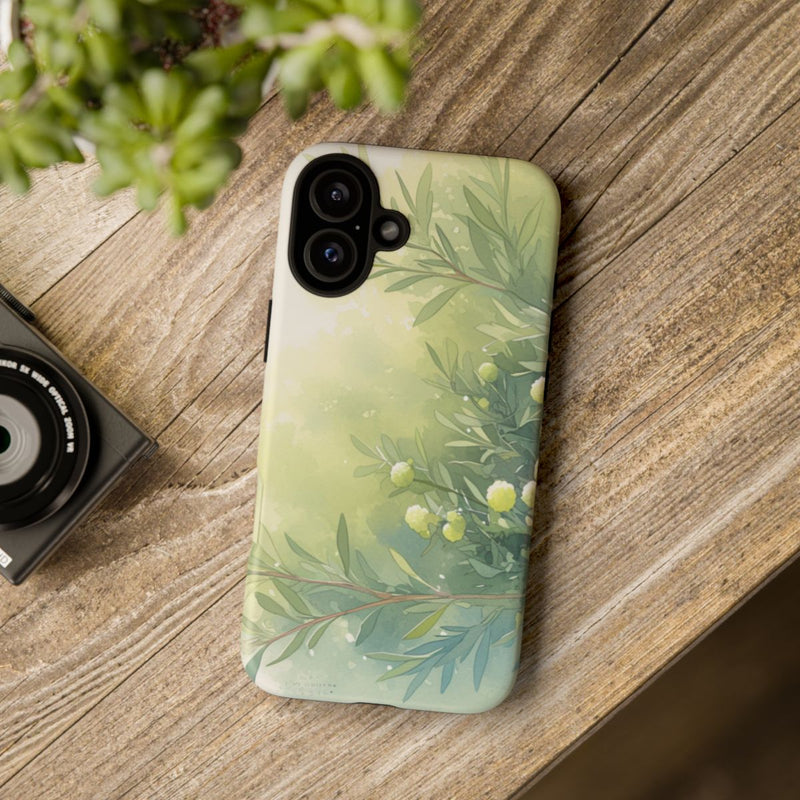 Groene Botanische Waterverf Illustratie