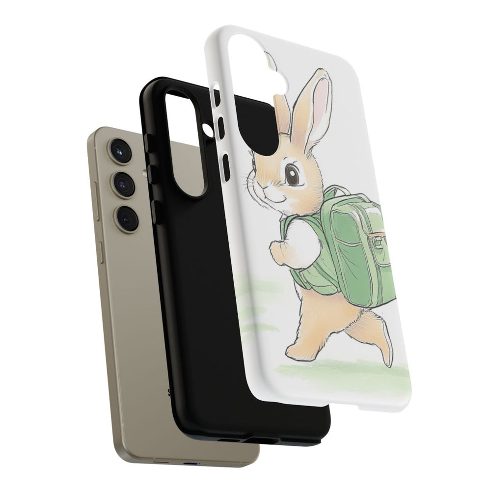 Schattig Konijntje met Groene Rugzak