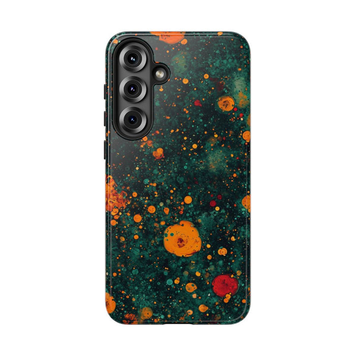 Abstracte Oranje en Teal Bellenpatroon