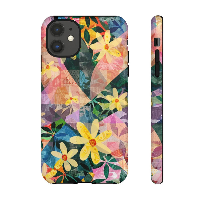 Abstract Bloemmotief met Geometrisch Patroon