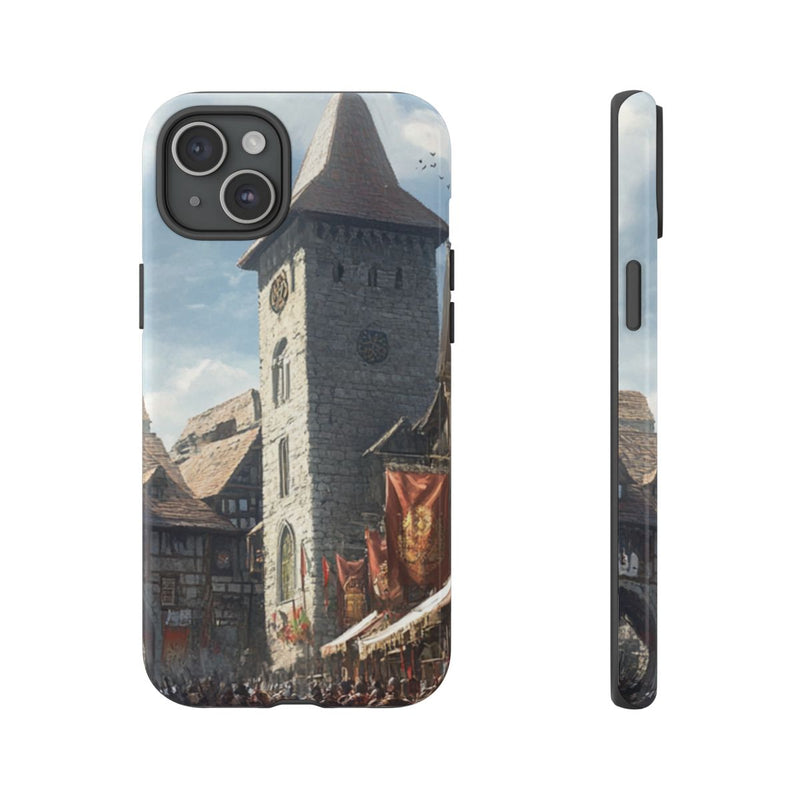 Middeleeuws Europees Dorpsstraat Tafereel