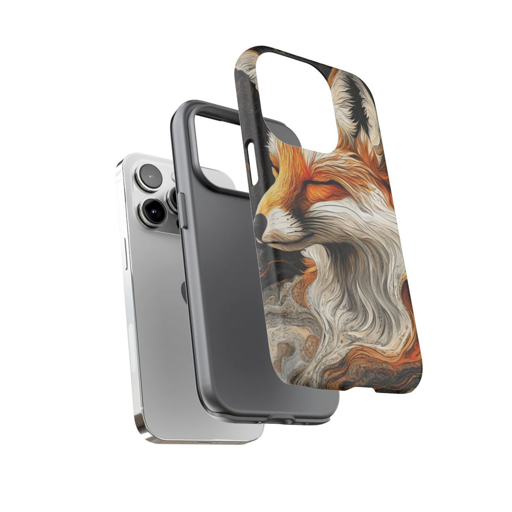 Abstract Vosportret met Wervelende Achtergrond