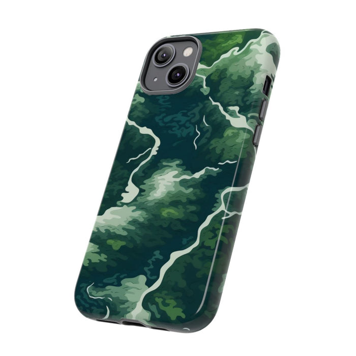 Abstracte Groene Rivier en Bospatroon