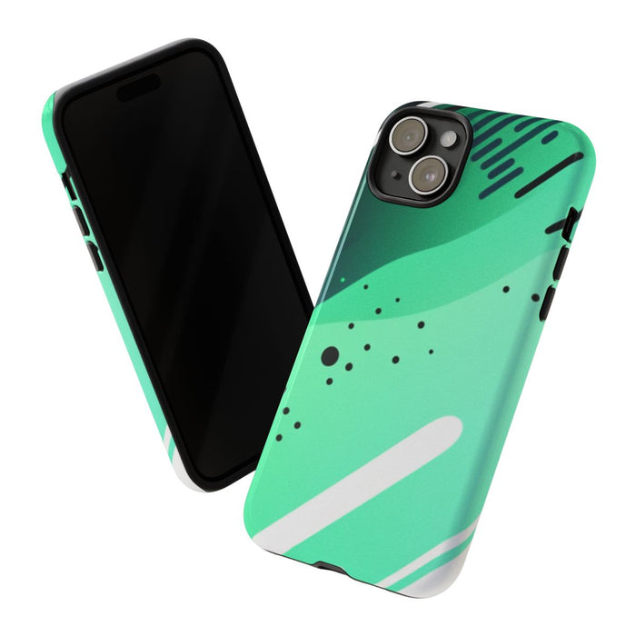 Geometrisch Groen-Zwart Abstract Patroon