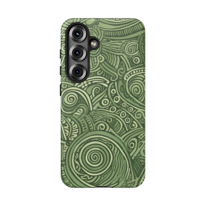 Abstract Groen Tribal Doodle Patroon