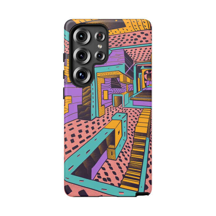 Geometrisch Abstract Patroon met Dieptewerking
