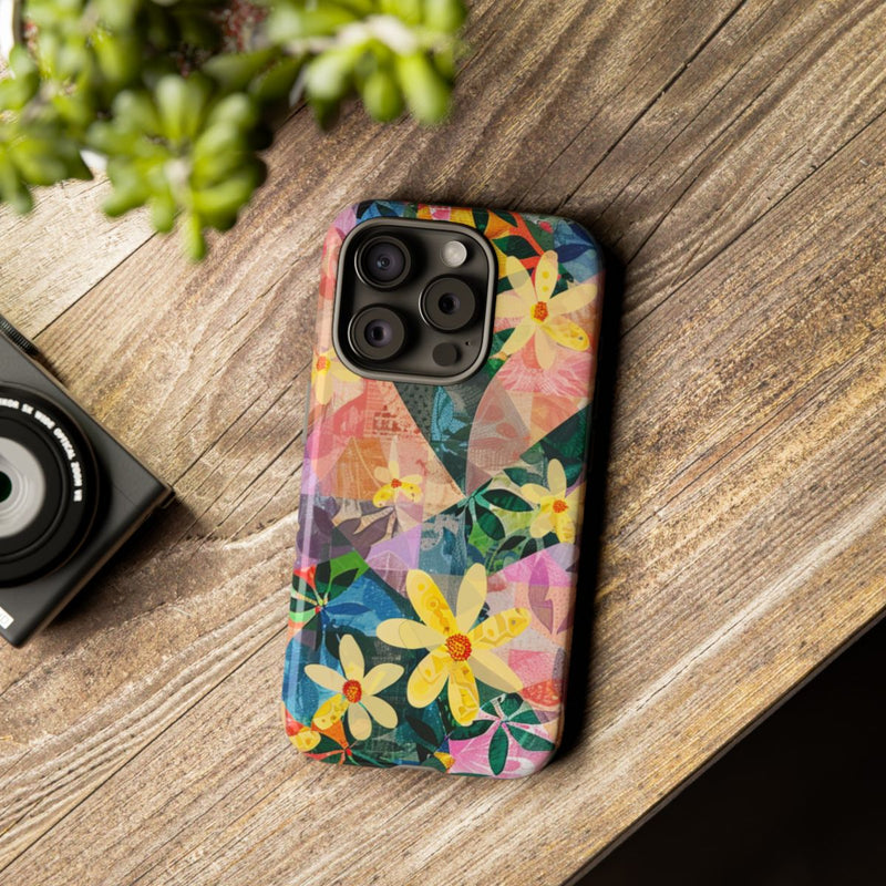 Abstract Bloemmotief met Geometrisch Patroon