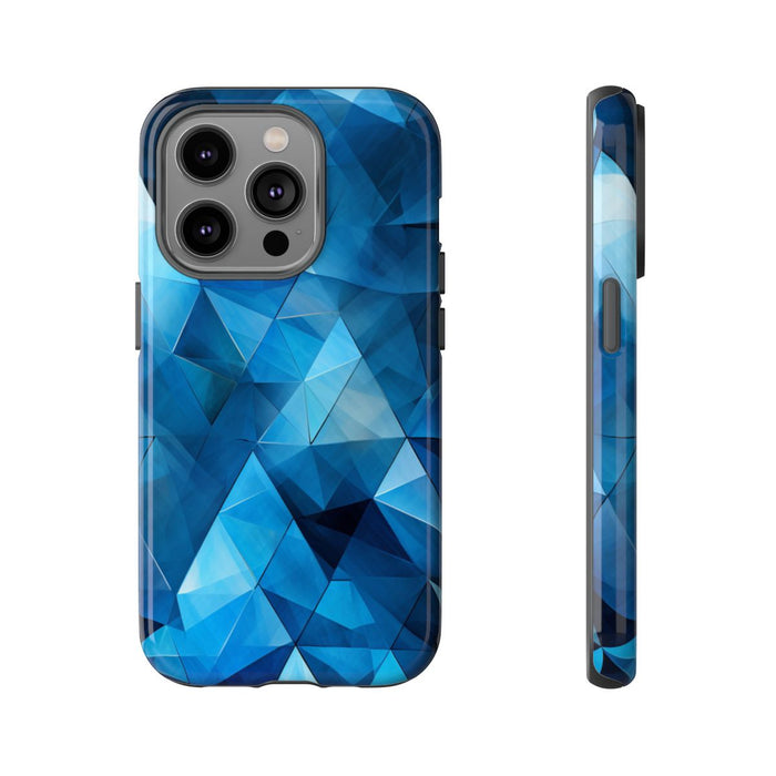 Blauw Geometrisch Driehoekenpatroon