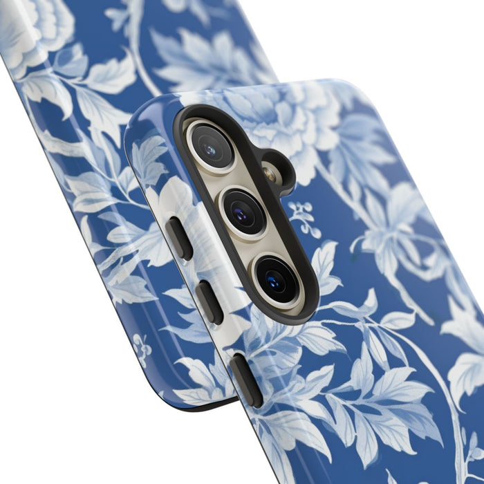 Blauw-Wit Bloemenpatroon