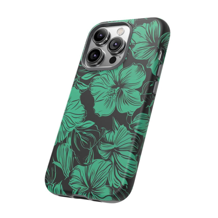 Groen Hawaïaans Bloemenpatroon