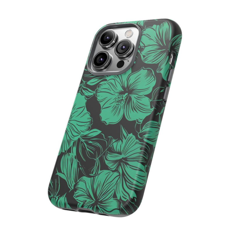 Groen Hawaïaans Bloemenpatroon