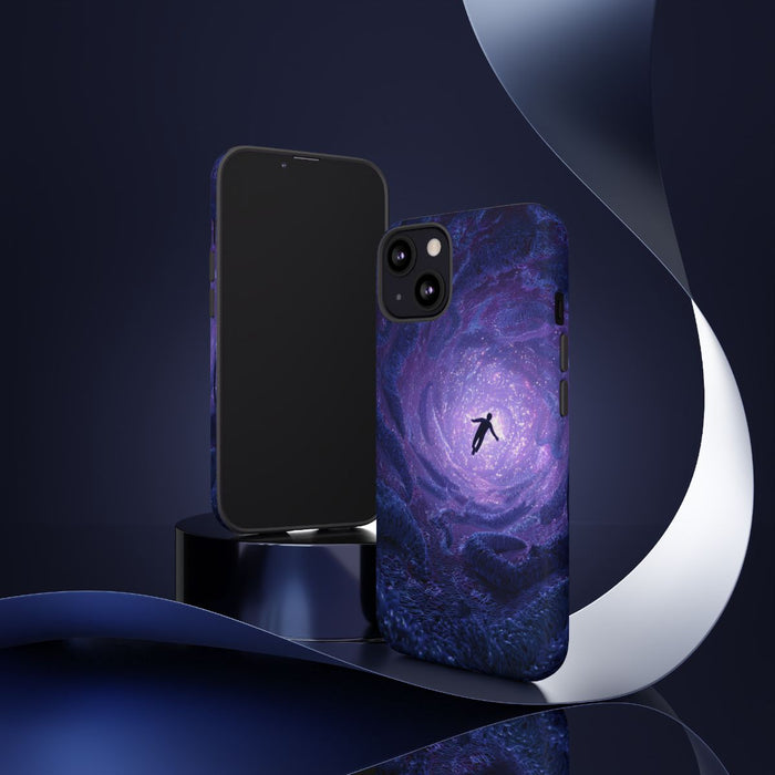 Man Valt Door Kosmische Tunnel met Tentakels