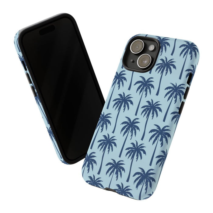 Blauw Palmbomenpatroon