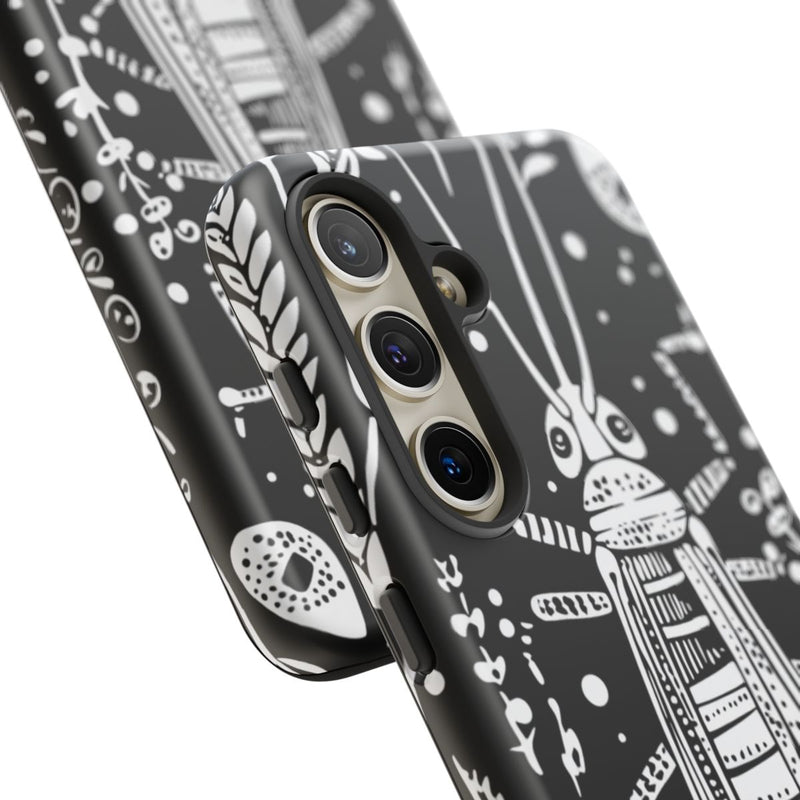 Zwart-Wit Sprinkhaan en Graanpatroon