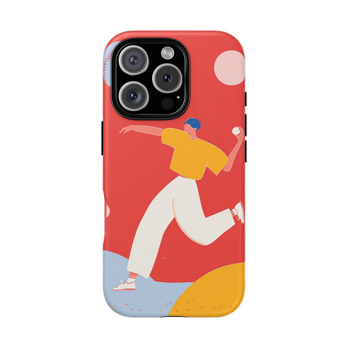 Minimalistische Honkbalspeler Illustratie