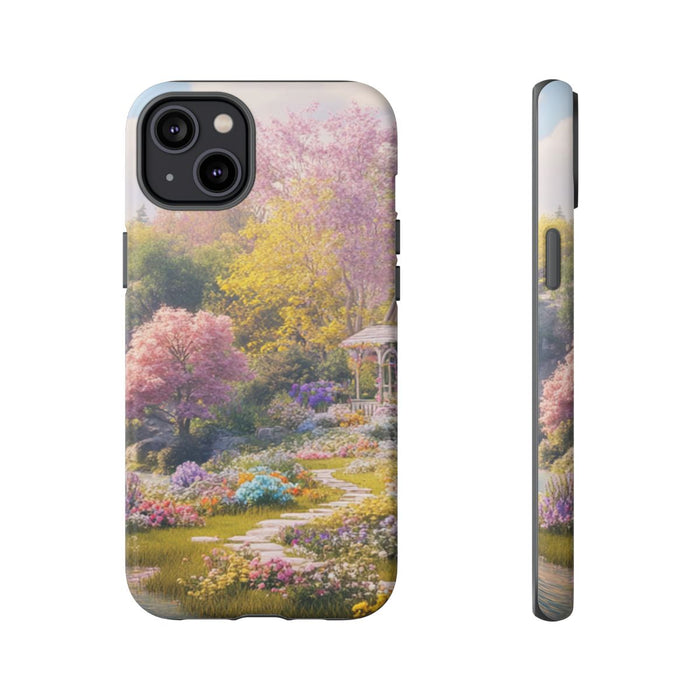 Bloemrijke Tuin met Waterval en Sfeervol Huisje