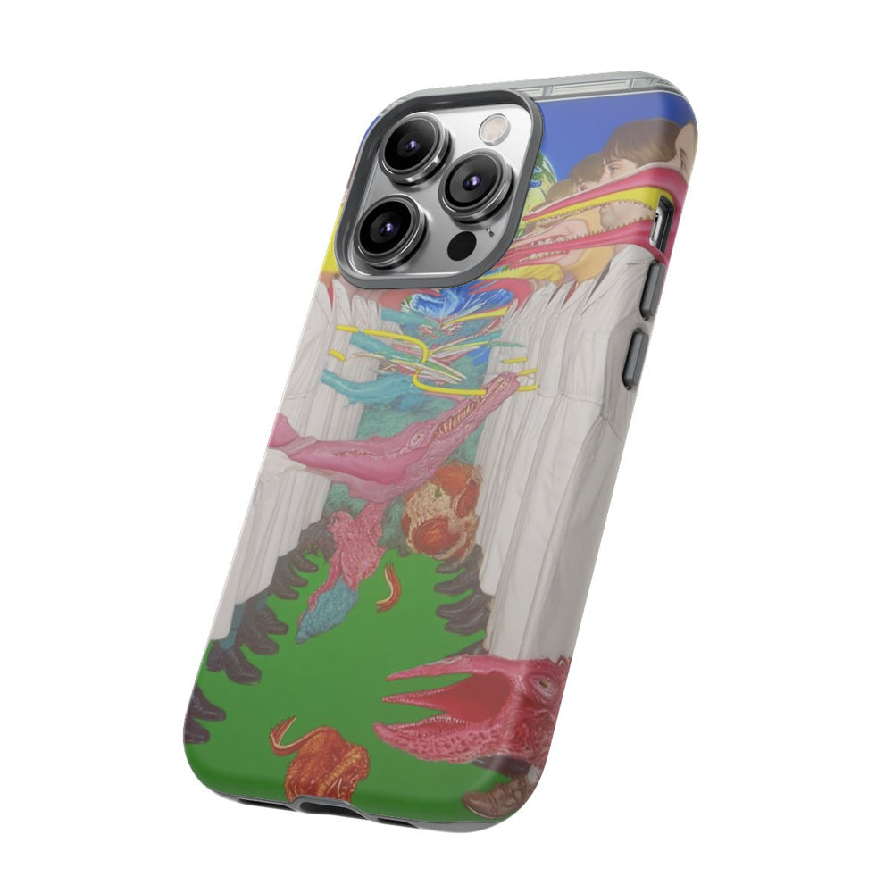 Surrealistische Figuren met Langgerekte Gezichten en Aardemotief