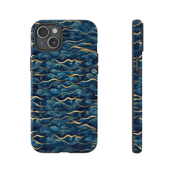 Blauw-Gouden Golfpatroon
