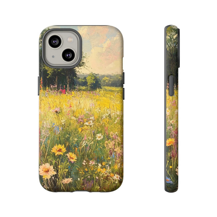 Zonnige Bloemenweide Schildering