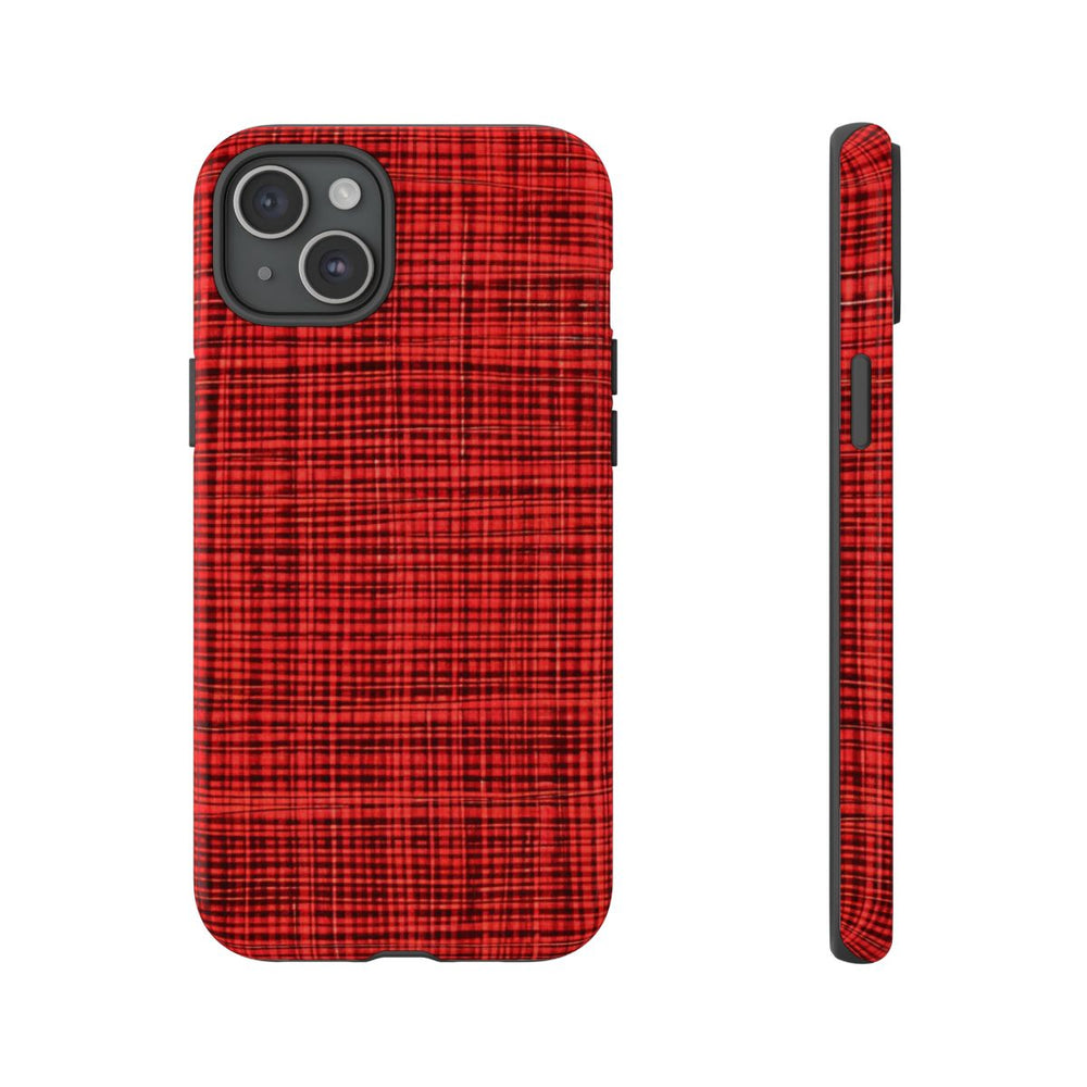 Rood Geruit Textielpatroon