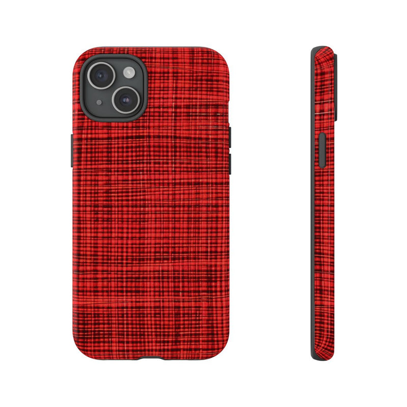 Rood Geruit Textielpatroon