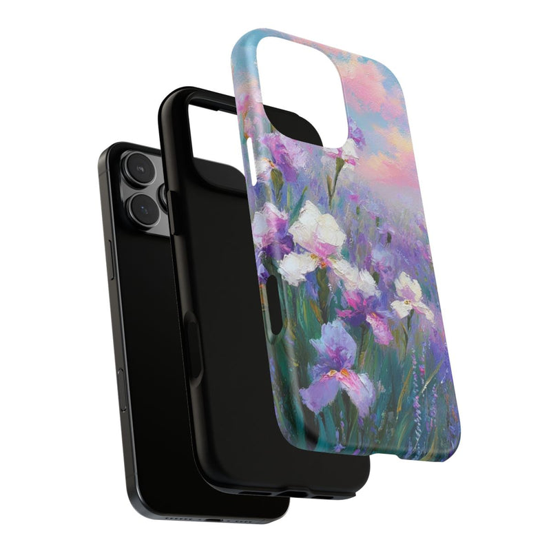 Pastelkleurige Irisbloemen Schildering
