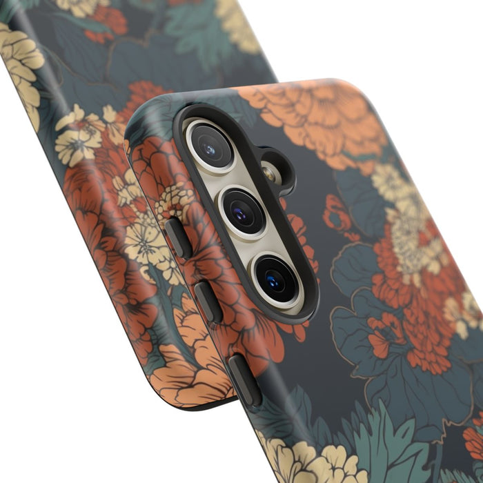 Vintage Bloemenpatroon in Warme Kleuren